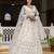 Women's White Beautiful Thred Sequence Work Lehenga Choli for women Designer, NewBridal, Bollywood Free Size