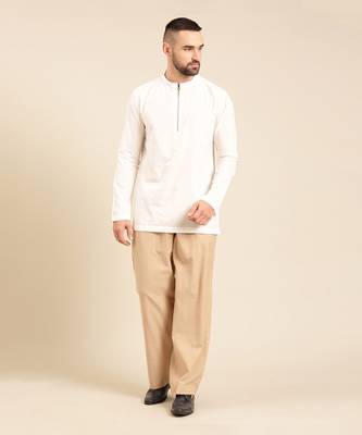 White malai cotton short kurta 1