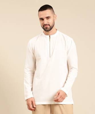 White malai cotton short kurta 2