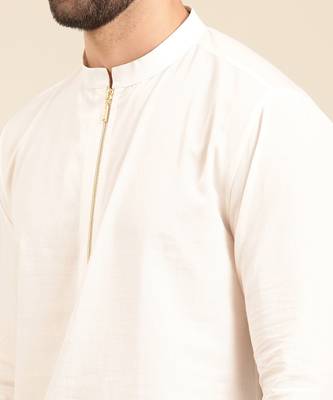 White malai cotton short kurta 3