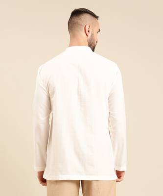 White malai cotton short kurta 5