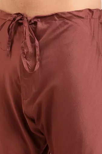 Tri color gold silk cotton kurta set