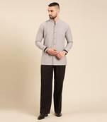 Grey shirt with black pant