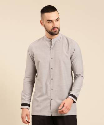 Grey shirt with black pant 2