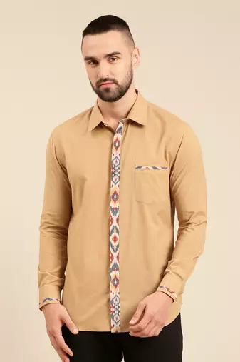 Khaki shirt with pant
