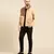 Tri color beige khaki cotton bomber jacket