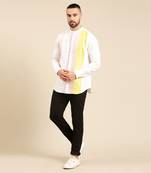 Tri color linen shirt