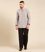 Black grey malai cotton shirt