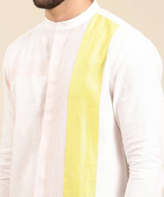 Tri color linen shirt 3