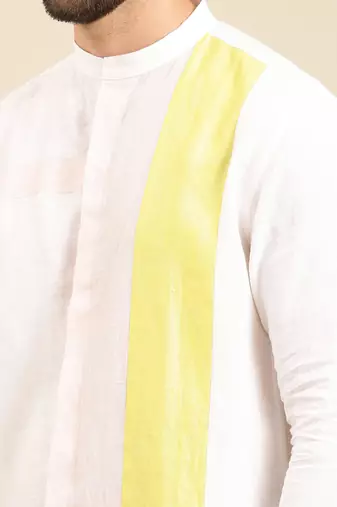 Tri color linen shirt