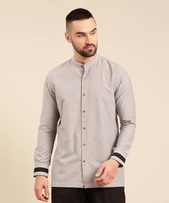 Black grey malai cotton shirt 2