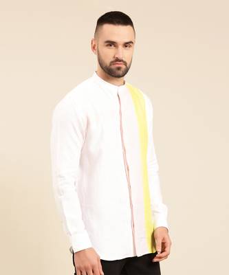 Tri color linen shirt 4