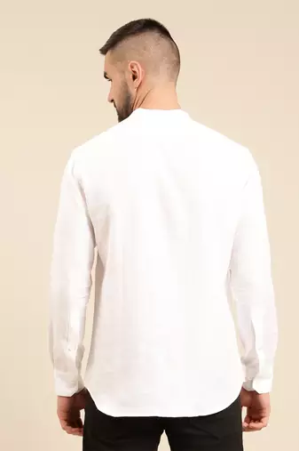 Tri color linen shirt