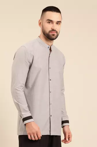 Black grey malai cotton shirt