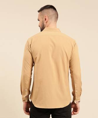 Khaki print malai cotton shirt 5