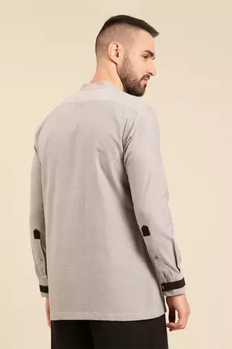 Black grey malai cotton shirt