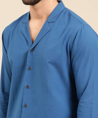 Blue malai cotton shirt 3