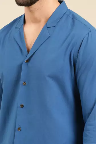 Blue malai cotton shirt