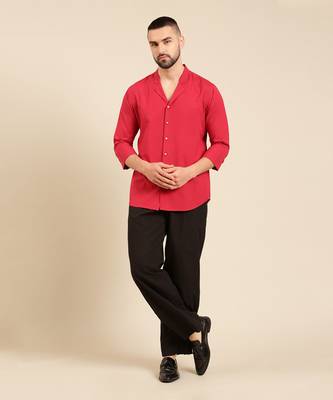 Red malai cotton shirt 1
