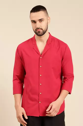 Red malai cotton shirt