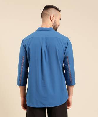 Blue malai cotton shirt 5
