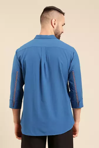 Blue malai cotton shirt