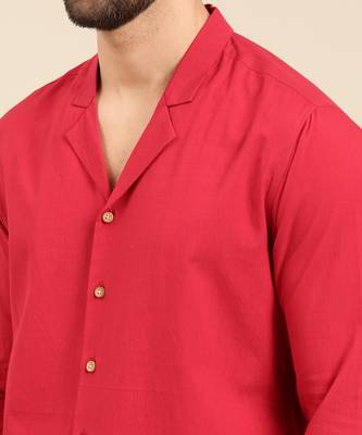 Red malai cotton shirt 3