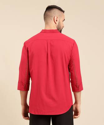 Red malai cotton shirt 5