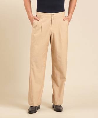 Beige malai cotton pant 1
