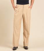 Beige malai cotton pant