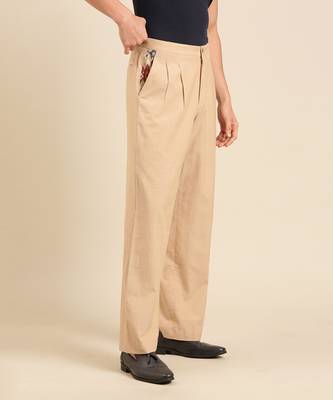 Beige malai cotton pant 3