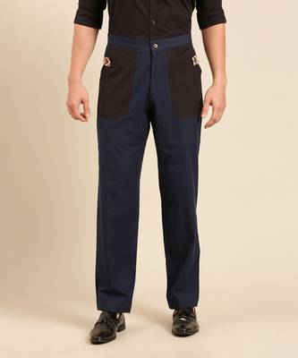 Navy blue malai cotton pant 1