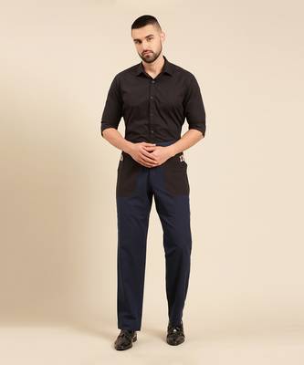 Navy blue malai cotton pant 2