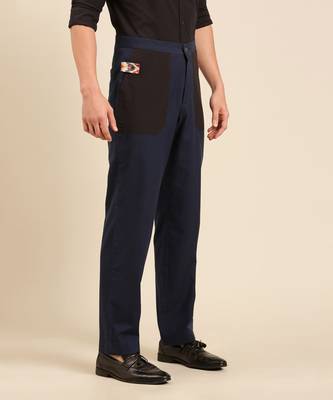 Navy blue malai cotton pant 3