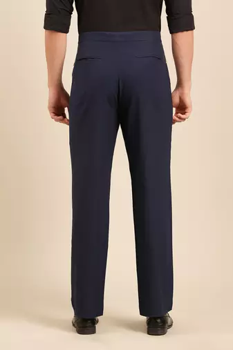 Navy blue malai cotton pant