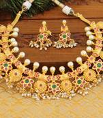 Gold platted necklace set