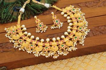 Gold platted necklace set 2