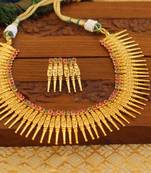 Gold platted antic necklace set