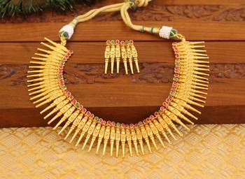 Gold platted antic necklace set 2