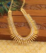 Kerala style gold platted short necklace set