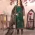 Green net embroidery salwar kameez