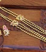 Gold platted peacock necklace set