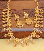 Matte finish lakshmi necklace set