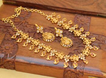 Matte finish lakshmi necklace set 2