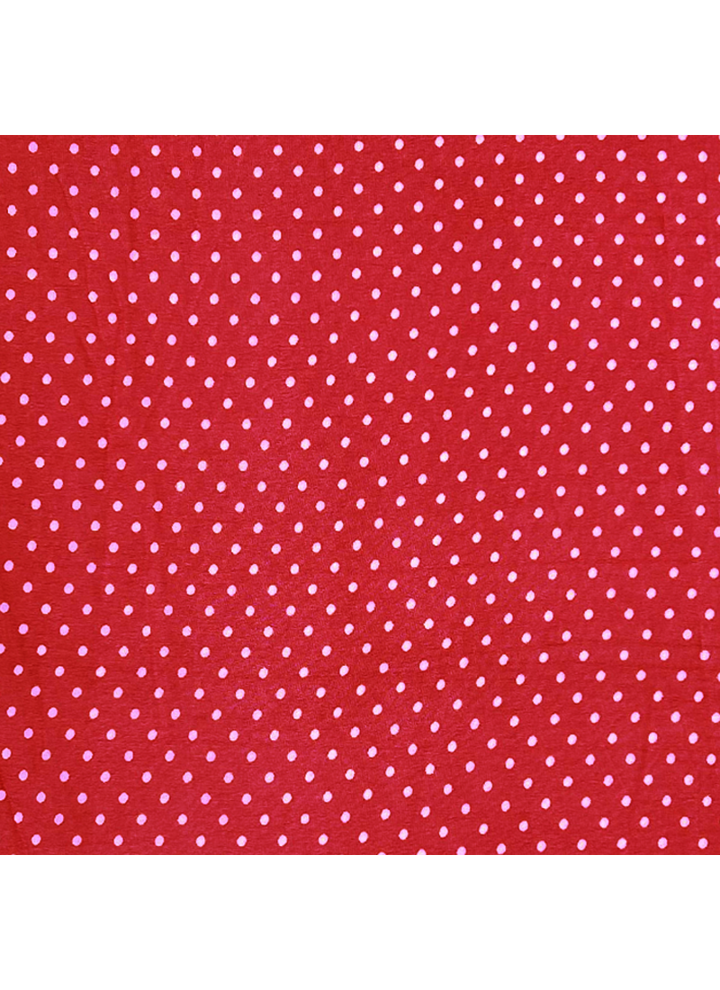 Maroon Dot Printed Georgette Fabric - 2.5 Meter