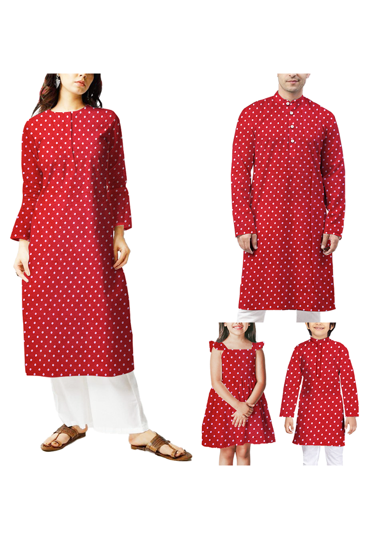 Maroon Dot Printed Georgette Fabric - 2.5 Meter