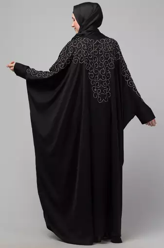 Nazneen front back contrast hand embroidery party wear Kaftan