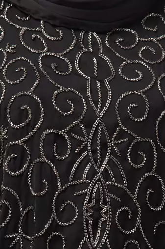Nazneen front back contrast hand embroidery party wear Kaftan