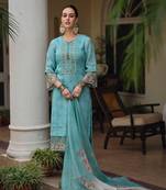 Trendmalls Linen Cotton Embroidered Salwar Suit for Women Kurta Pant Set with Dupatta Party Wear Festive Casual Wedding