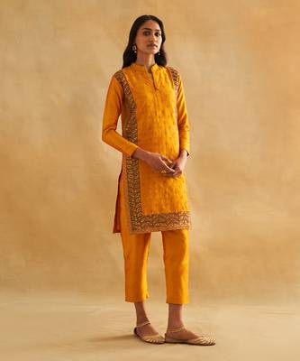 Parneeka raw silk kurta pant set 2
